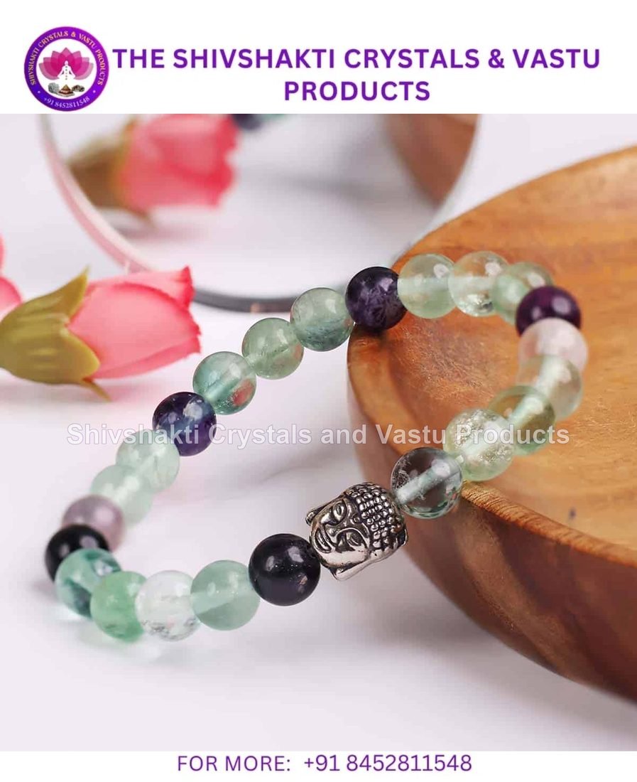 Multi Fluorite Buddha Bracelet