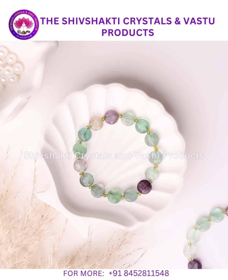 Multi Fluorite Coin Faceted Bracelet