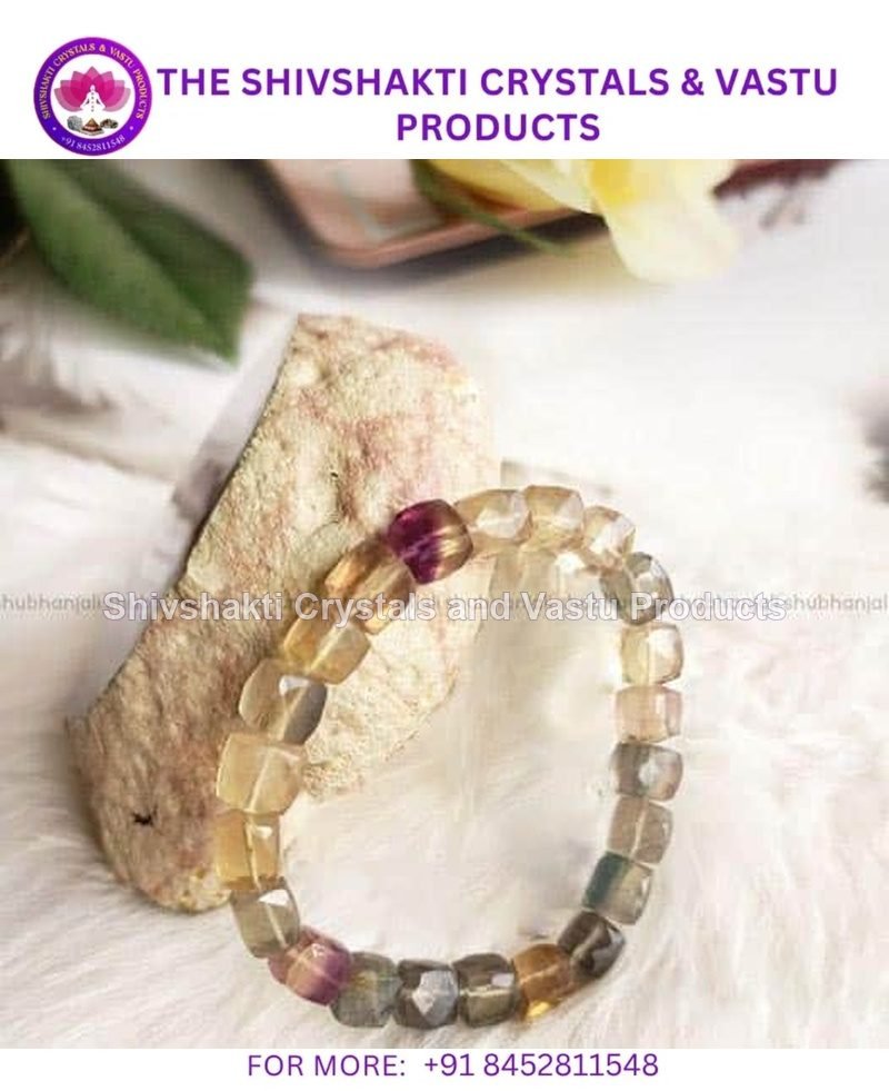 Multi Fluorite Cube Bracelet