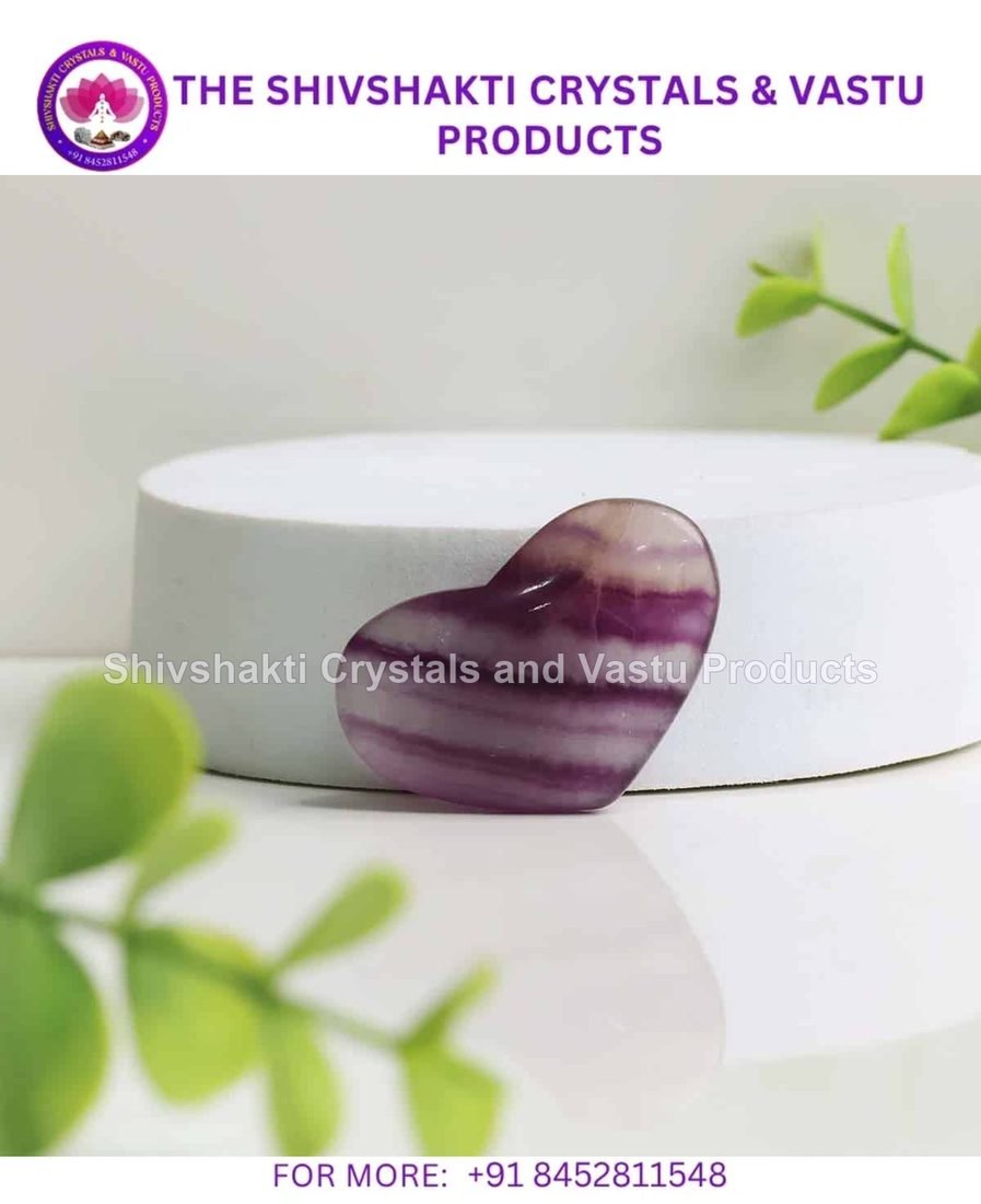 Multi Fluorite Heart Shape Stone