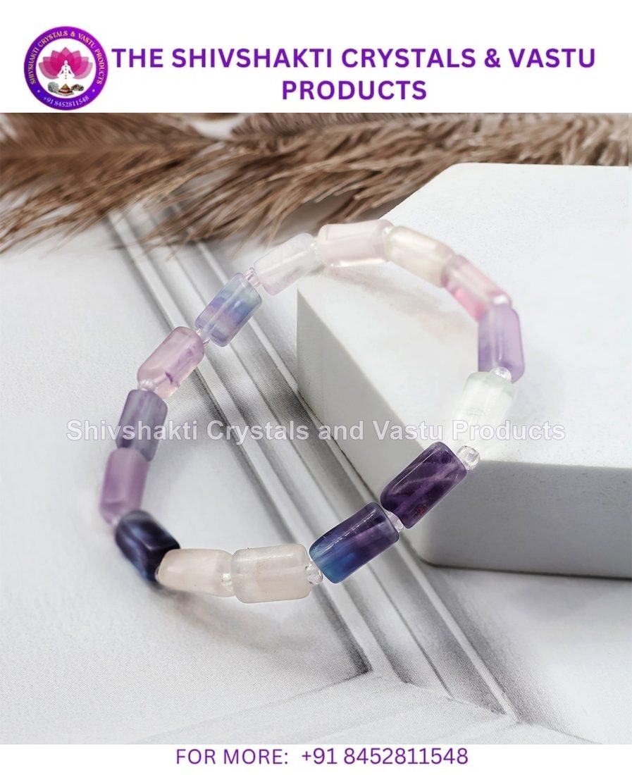 Multi Fluorite Rectangle Beads Bracelet