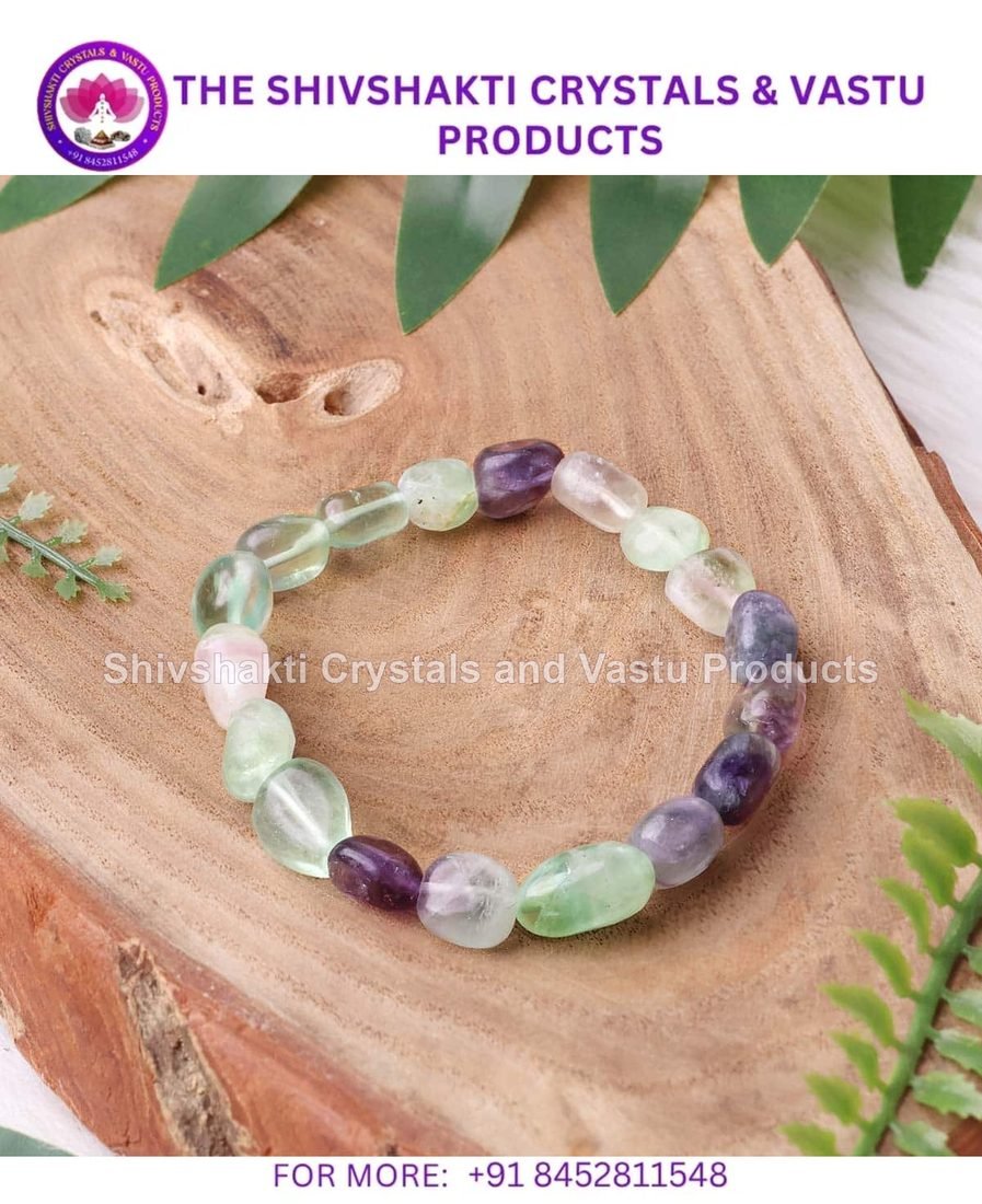 Multi Fluorite Small Tumble Bracelet