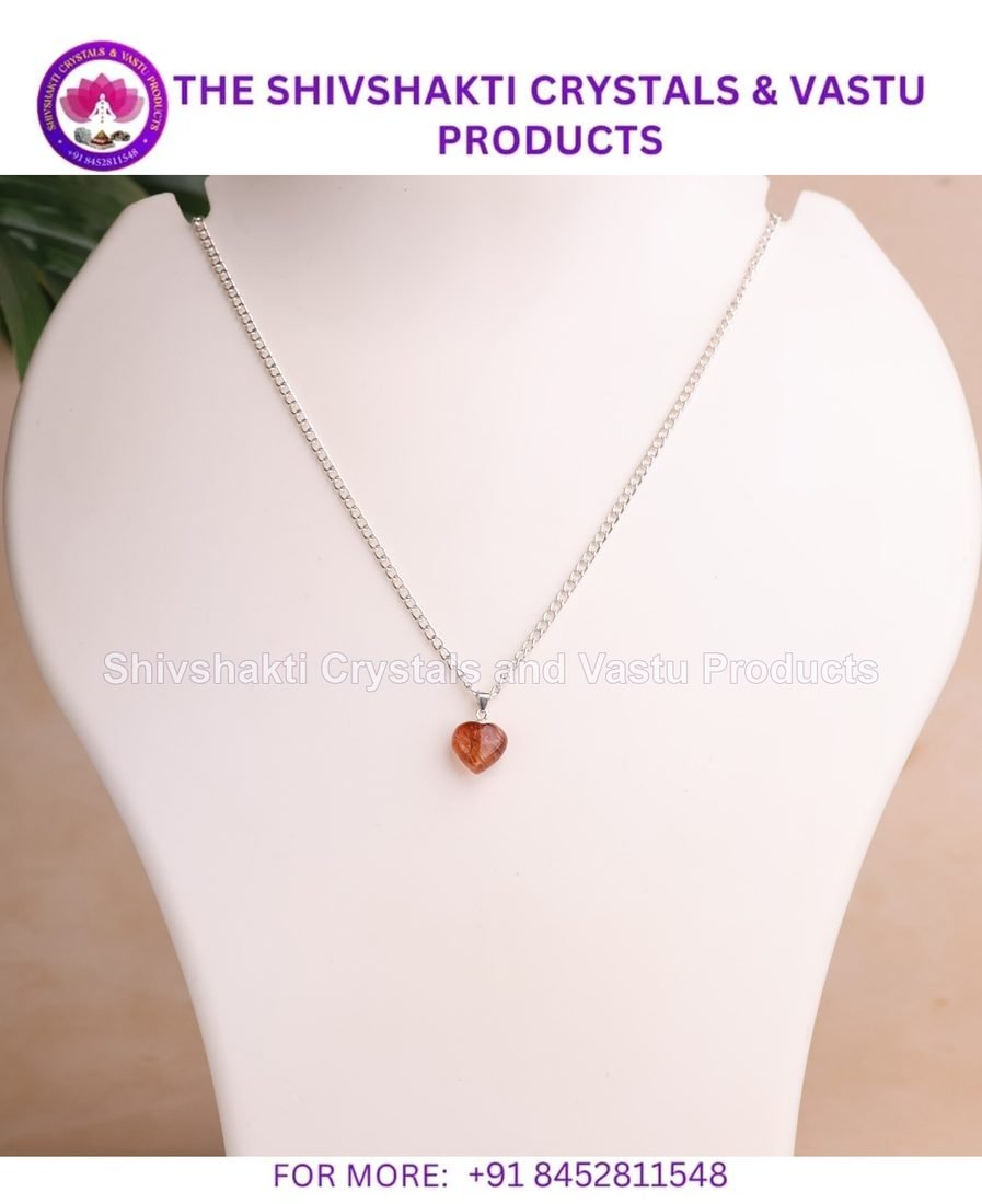 Multi Rutile Heart pendant Silver