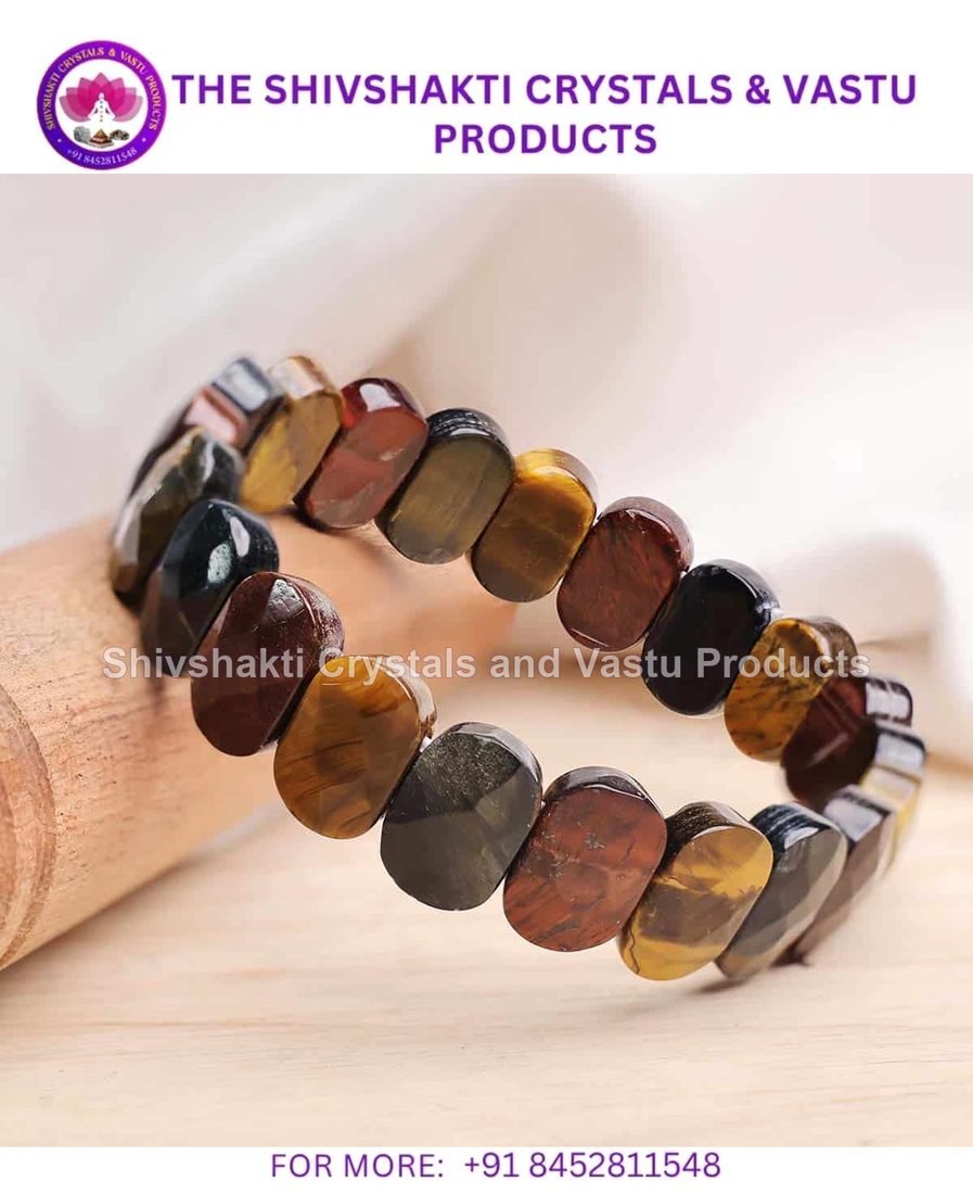 Multi Tiger Eye Oval Faceted Bracelet