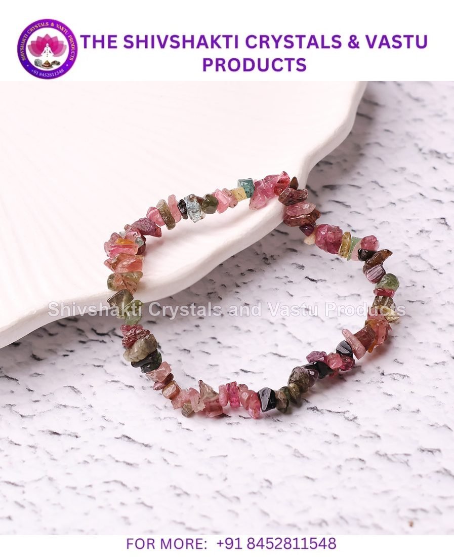 Multi Tourmaline Chips Stone Bracelet