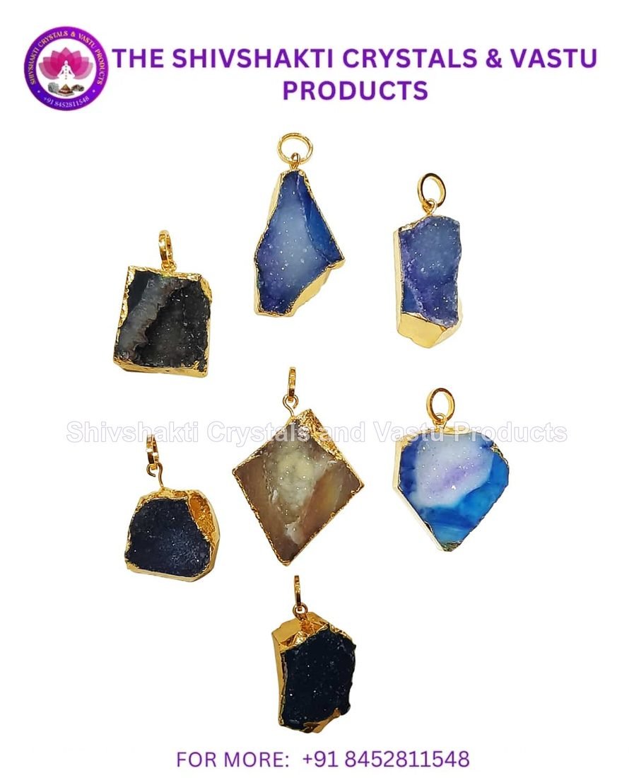 Multicolor Druzy Agate Pendant