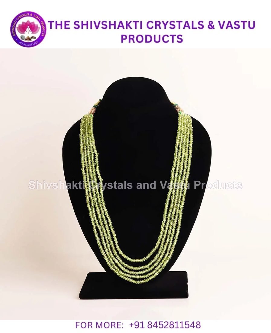 Peridot 5 Layer Bati Faceted Necklace