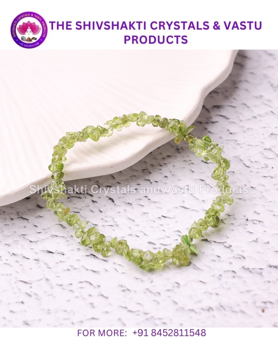 Peridot Chips Elastic Bracelet (Synthetic)