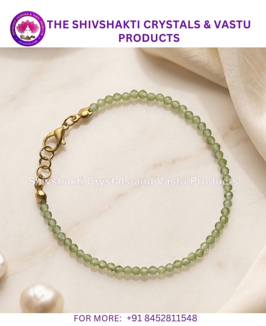 Peridot Faceted Bracelet 3mm