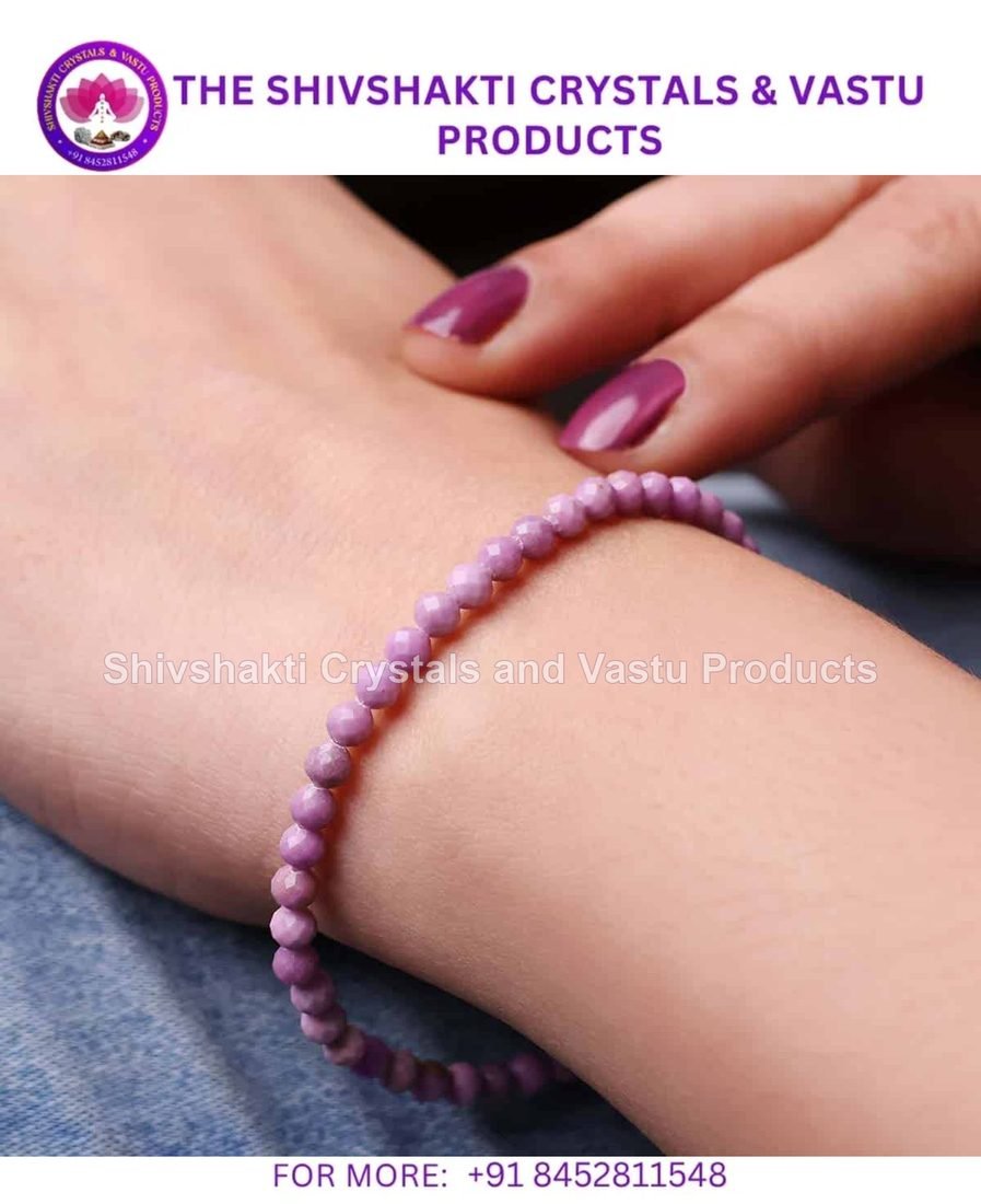 Phosphosiderite Faceted Bracelet 4 mm