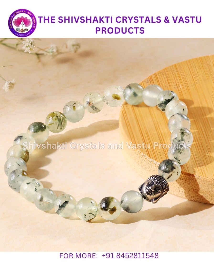 Prehnite Buddha Bracelet 8 mm