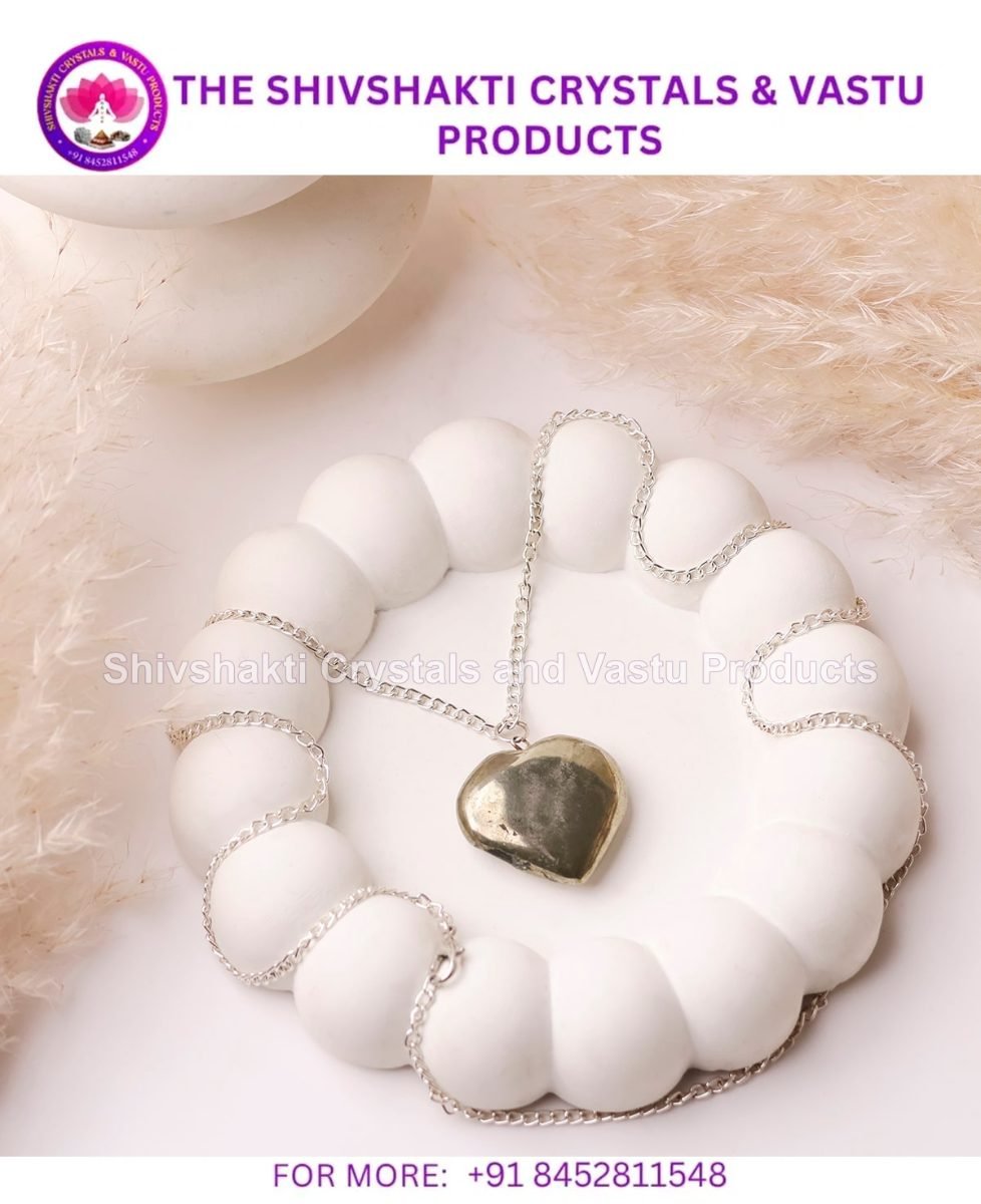 Pyrite Big Heart Pendant