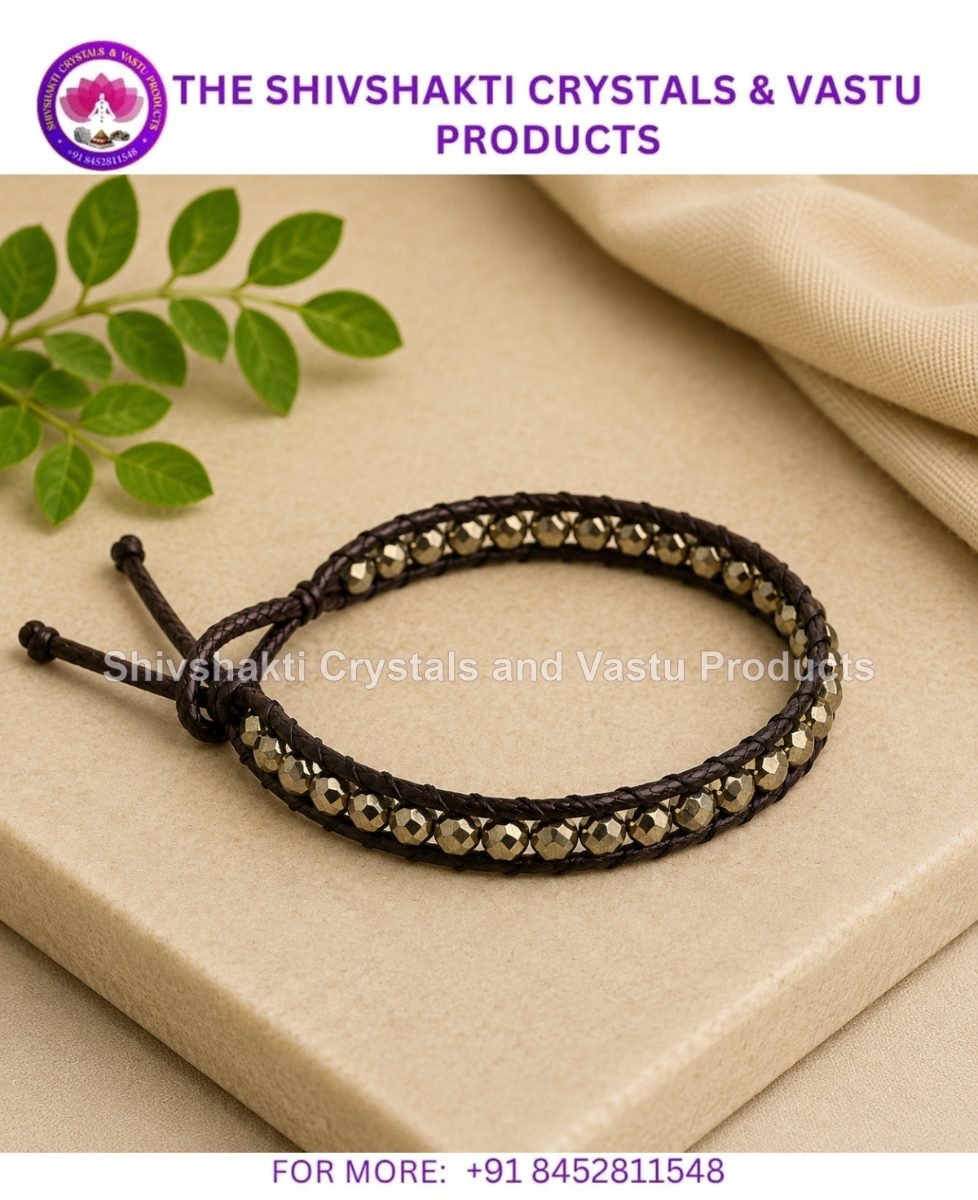 Pyrite Faceted Wrap Bracelet 4mm