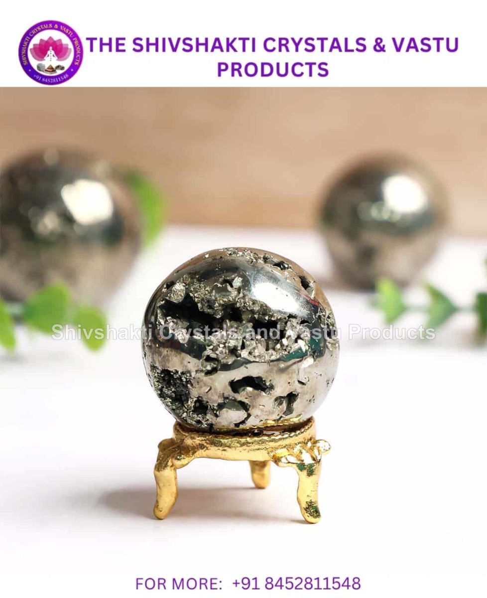 Pyrite Sparking Cluster Sphere Ball