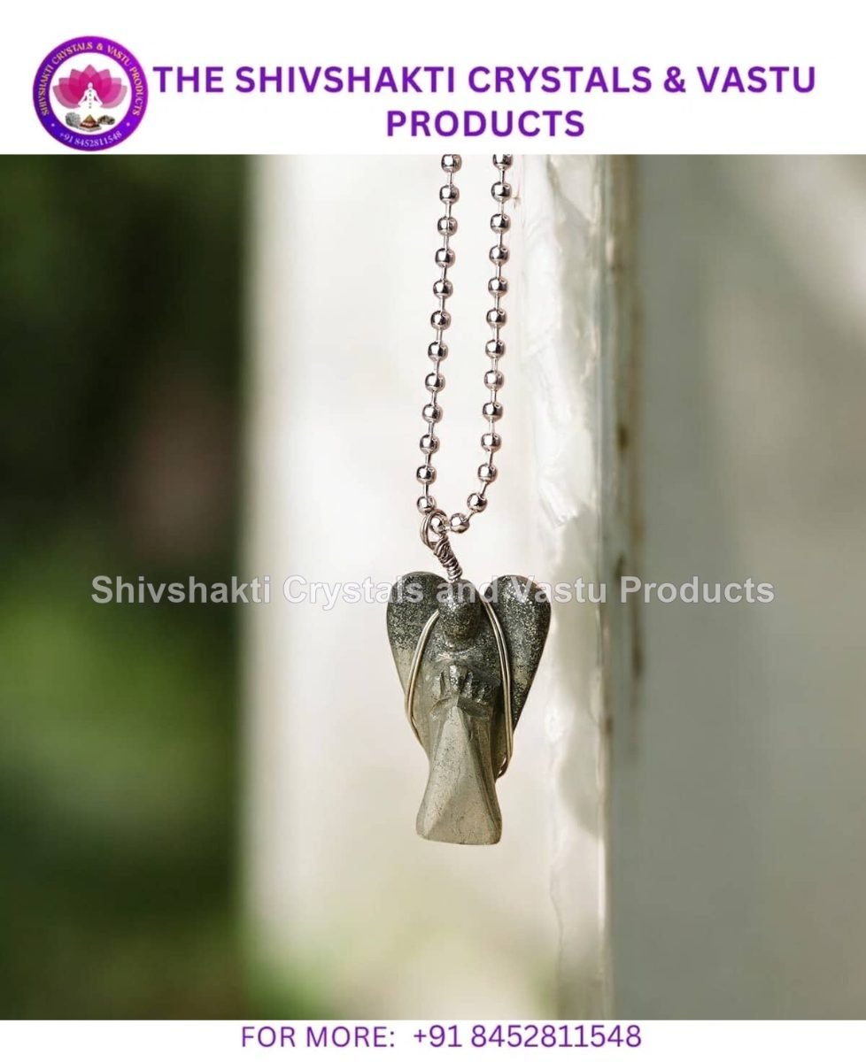 Pyrite Wire-Wrapped Angel Pendant