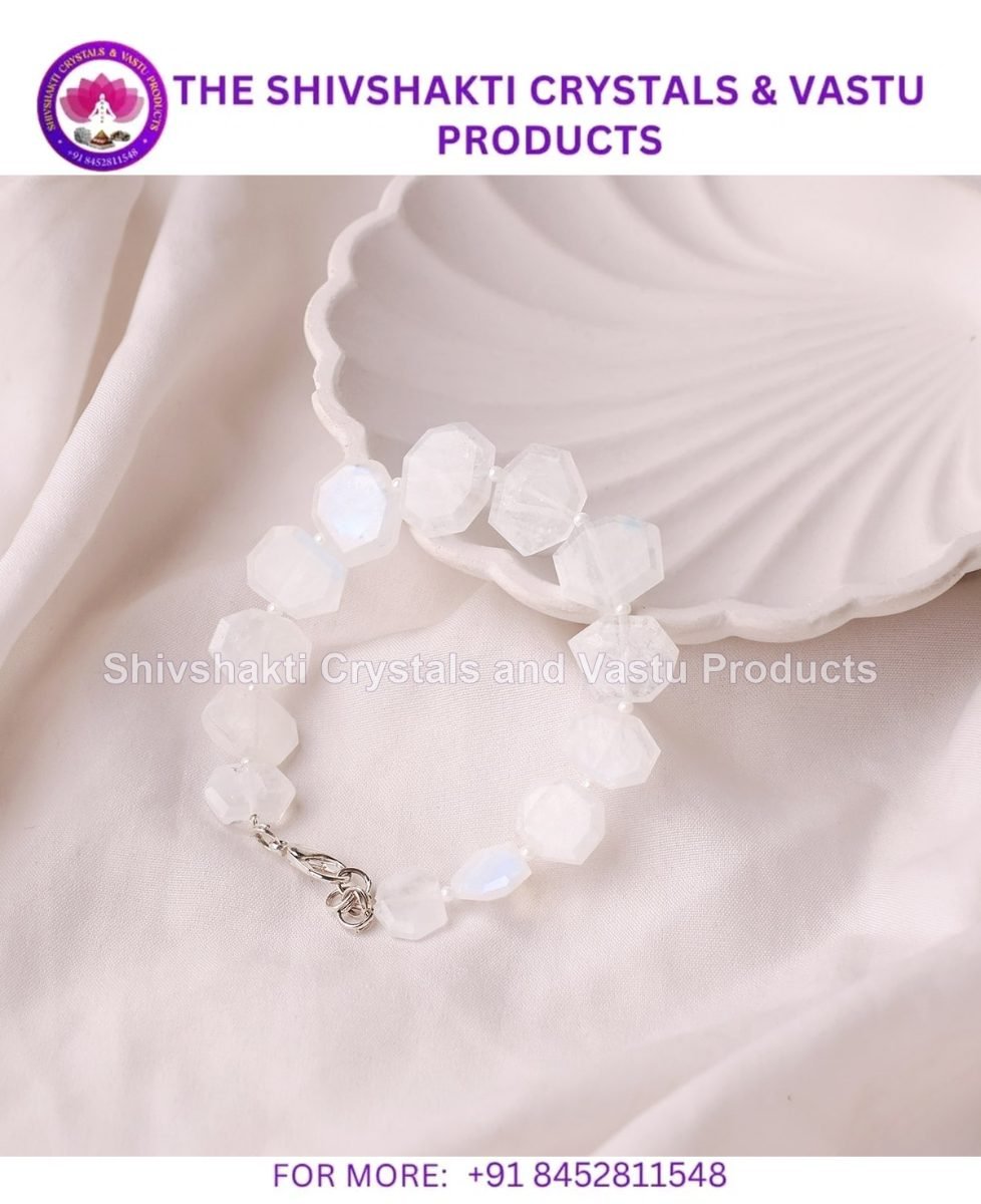 Rainbow Moonstone Hexagon Bracelet