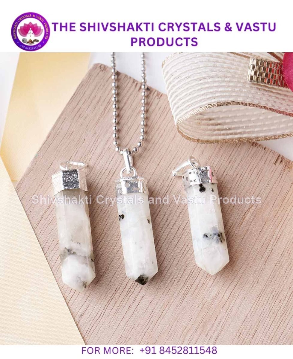Rainbow Moonstone Pencil Pendant