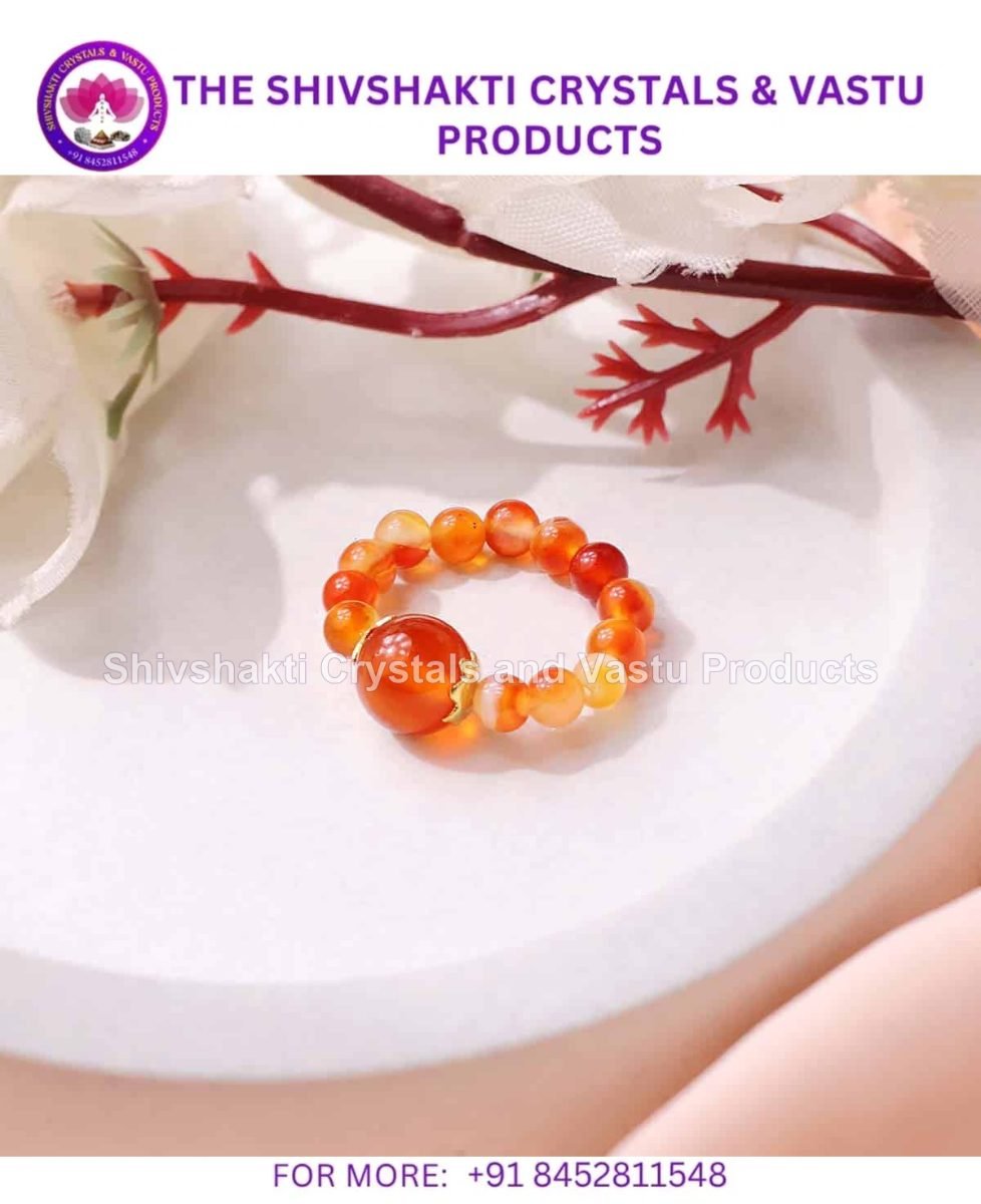 Red Carnelian Beads Ring