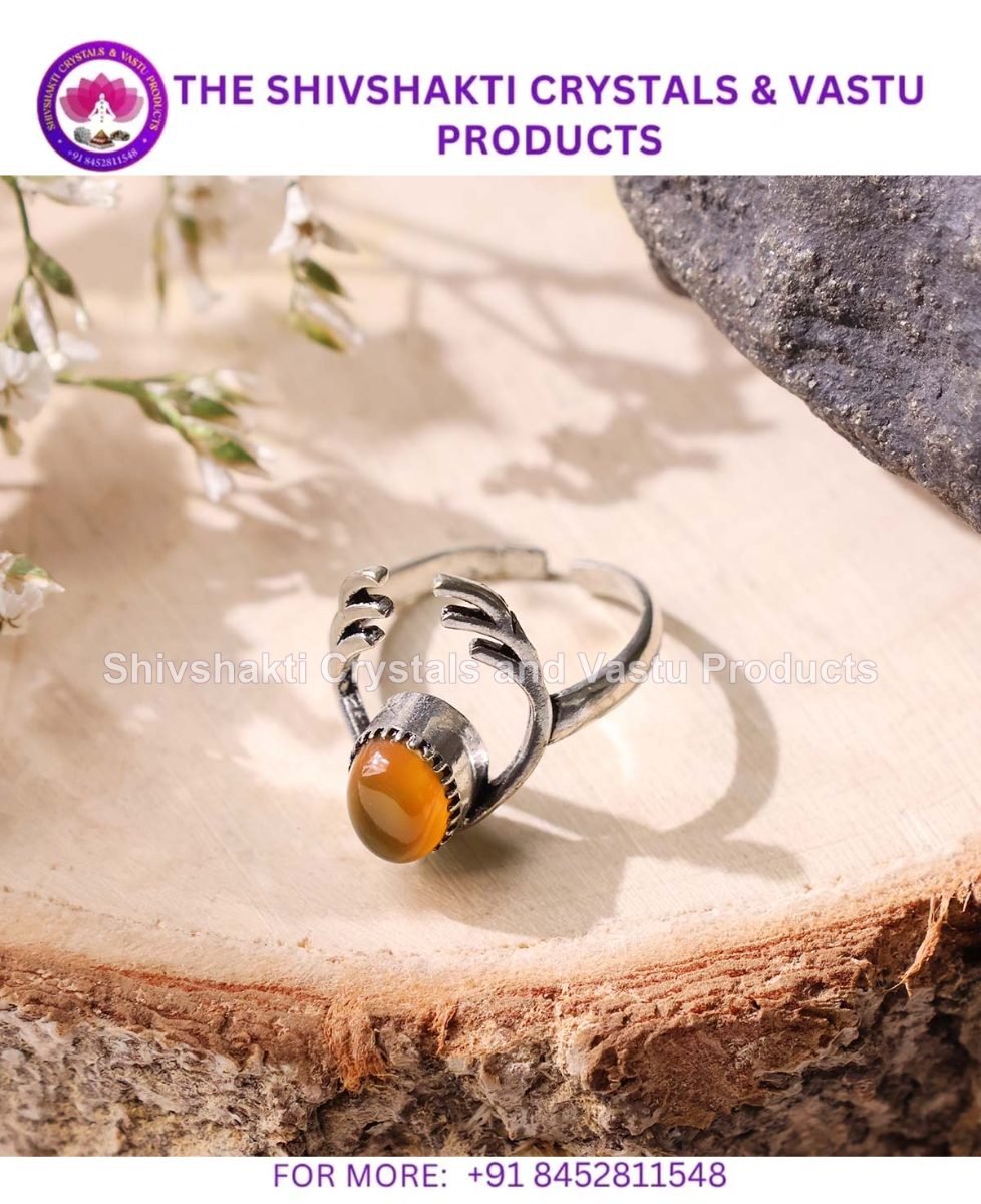 Red Carnelian Dear Antlers Ring