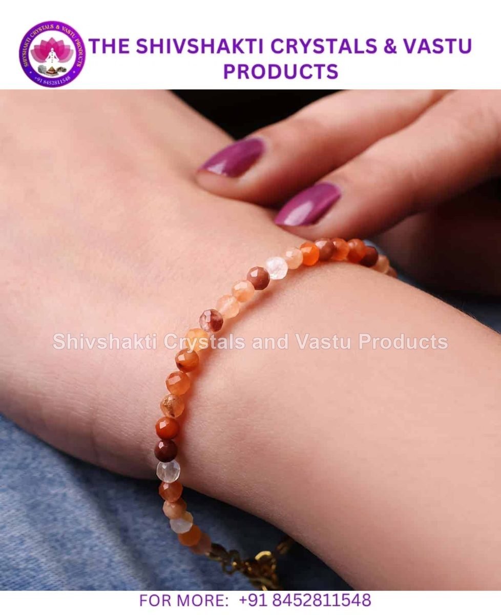 Red Carnelian Faceted Bracelet 4mm