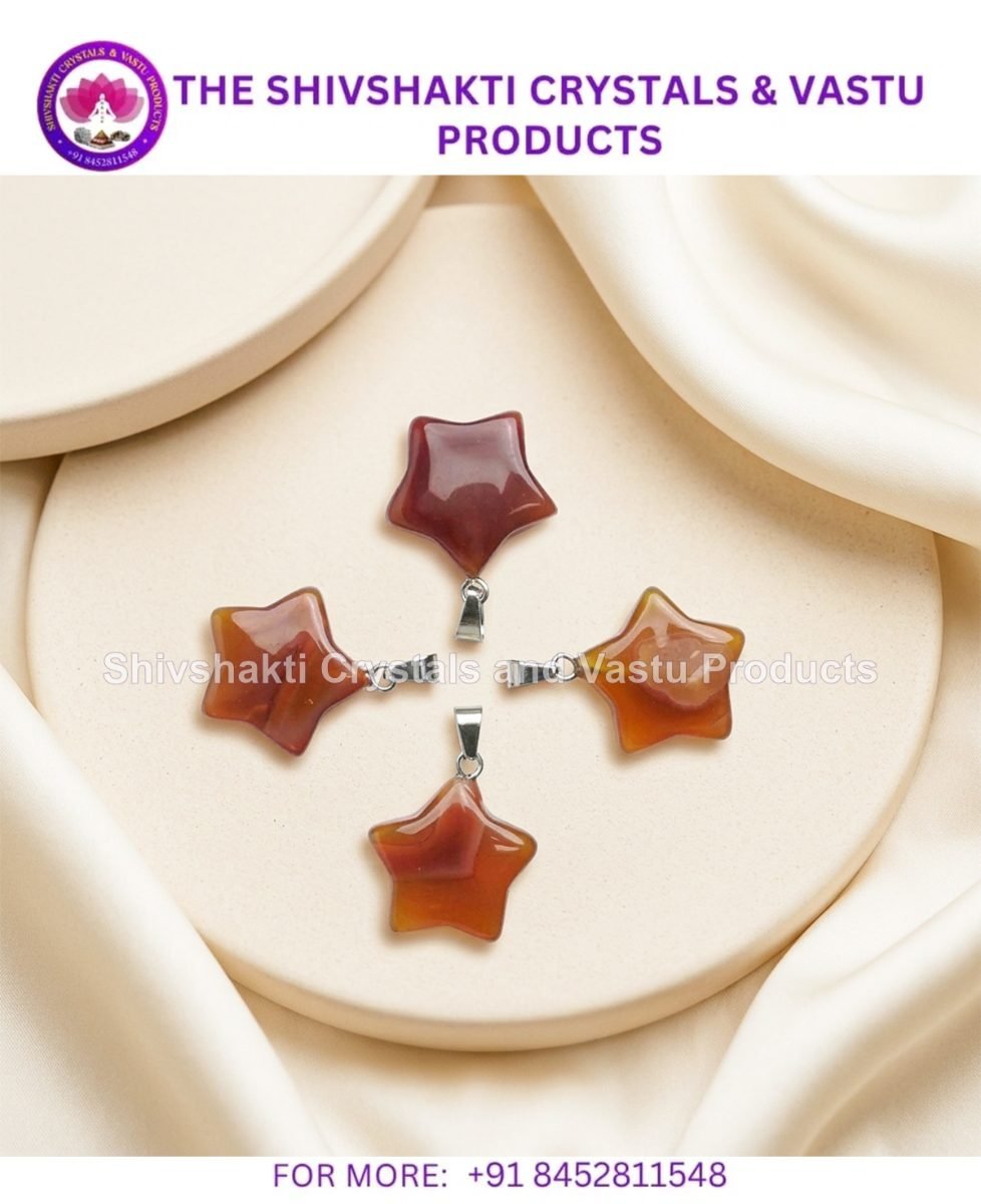 Red Carnelian Star Pendant Small