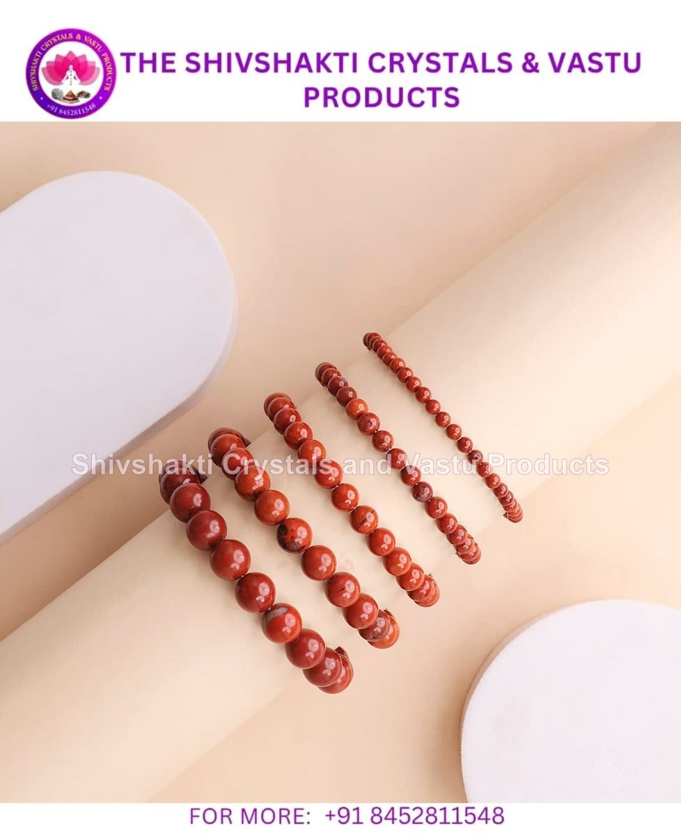Red Jasper Beads Bracelet