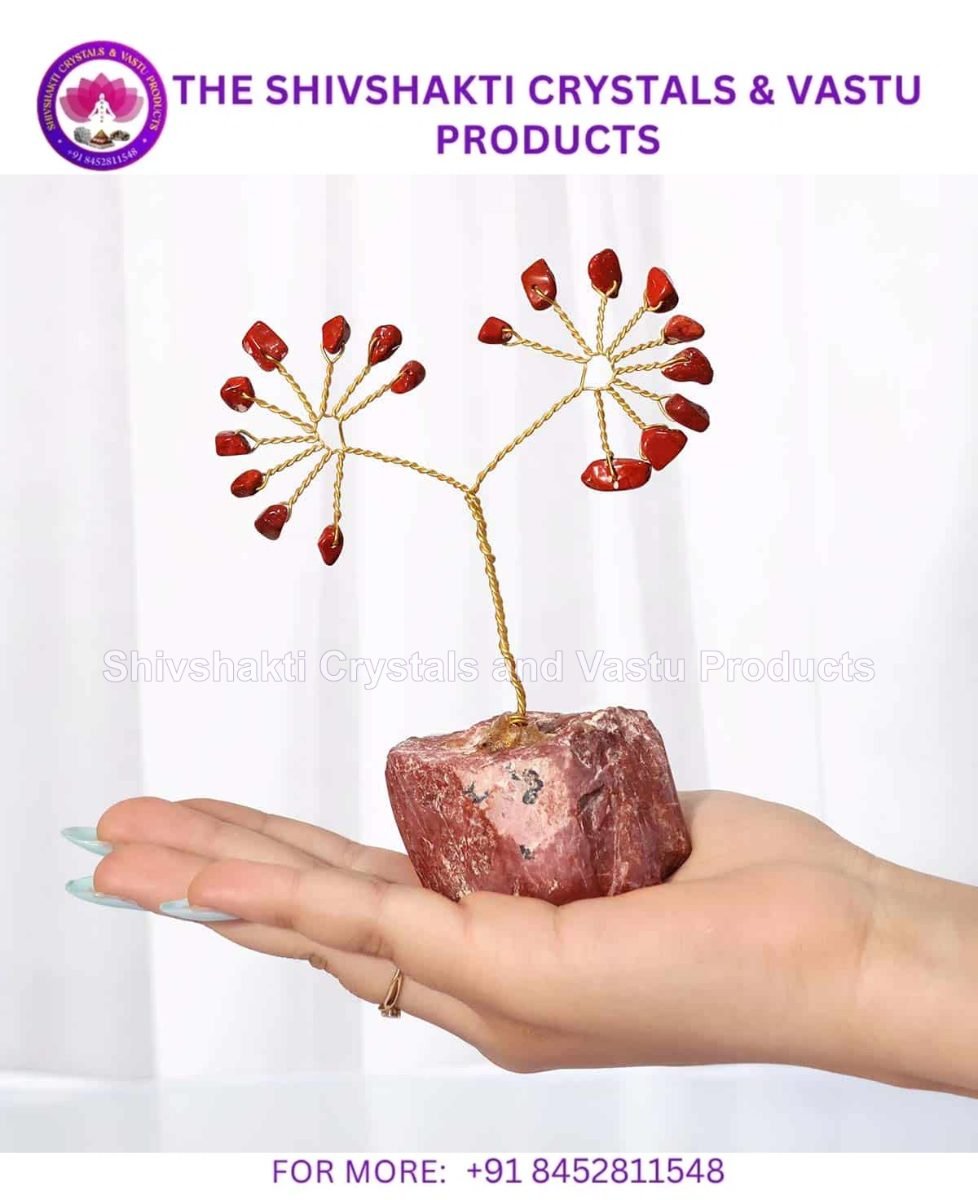 Red Jasper Chips Tree In Raw Base