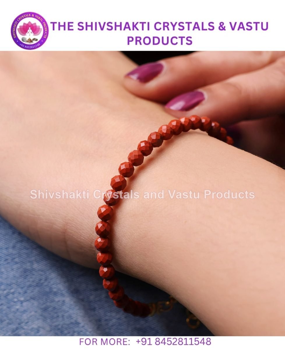 Red Jasper Faceted Bracelet 4mm