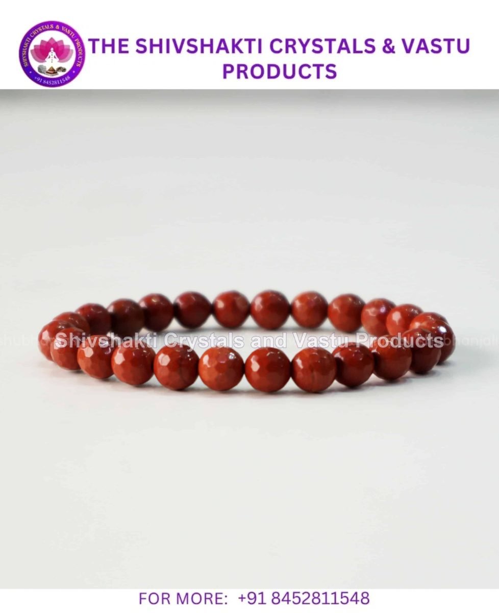 Red Jasper Faceted Bracelet 8mm