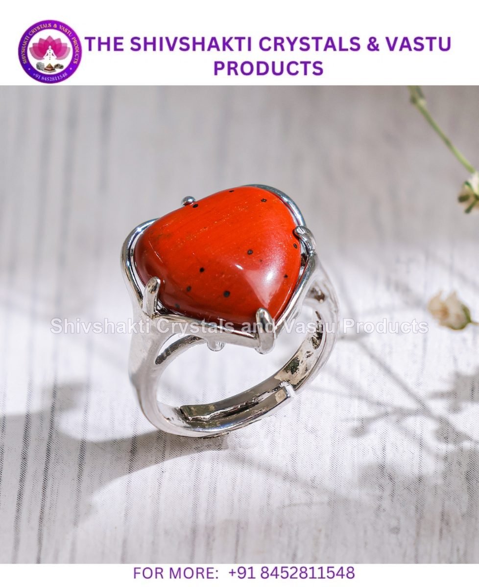 Red Jasper Heart Ring