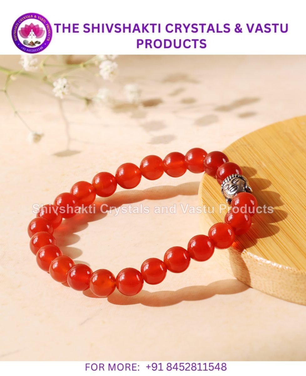 Red Onyx Buddha Bracelet 8 mm