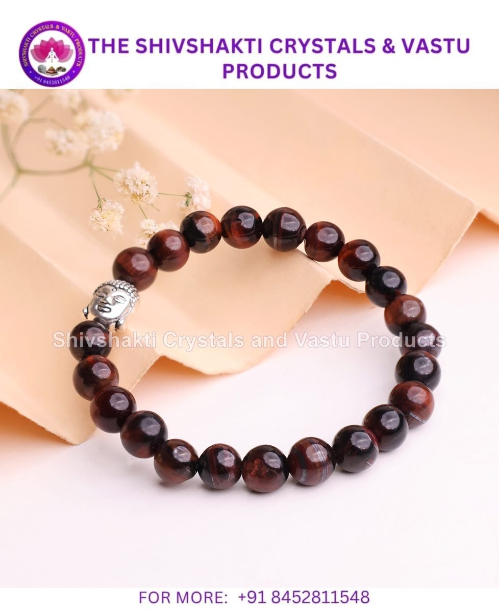Red Tiger Eye Buddha Bracelet 8 MM