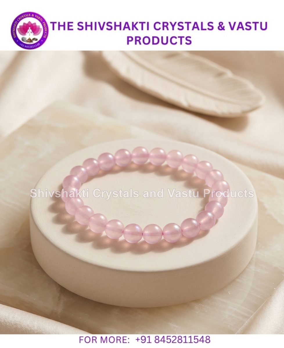 Rose Aura Quartz Bracelet 8 mm