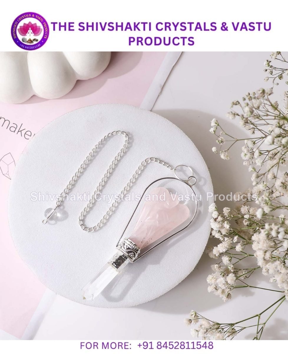 Rose Quartz Angel Pendulum, Dowser