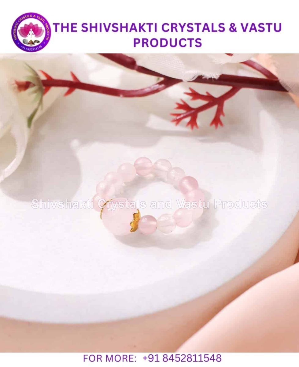 Rose Quartz Beads Ring
