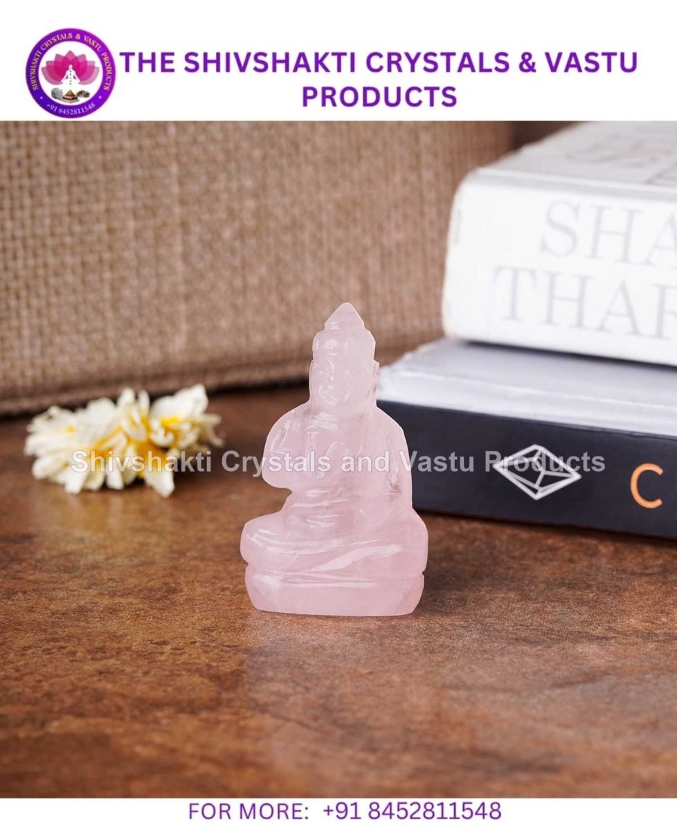 Rose Quartz Buddha Idol