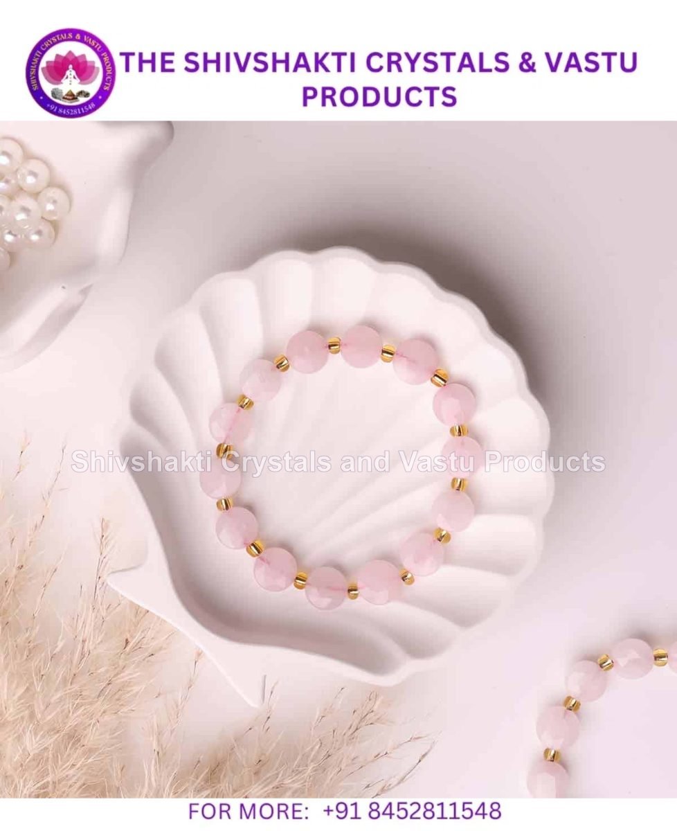 Rose Quartz Coin Faceted Bracelet