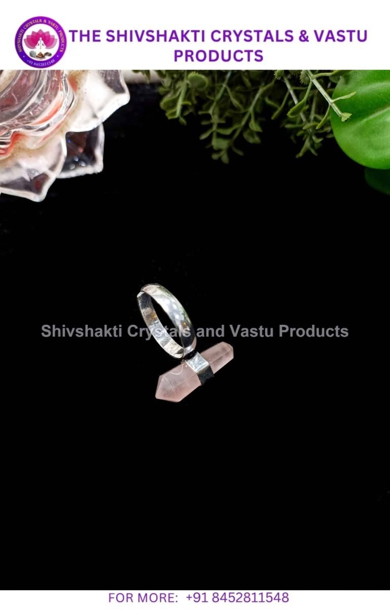 Rose Quartz Double Terminated Pencil Rings