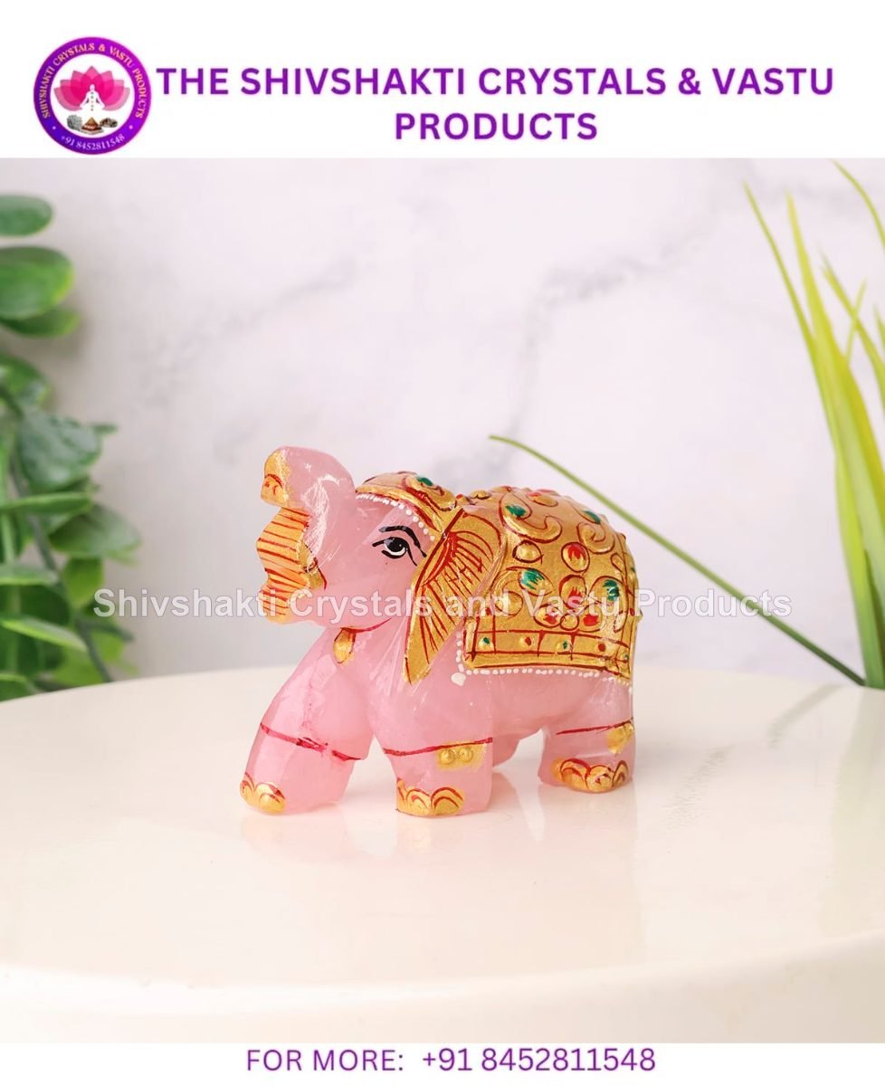 Rose Quartz Elephant
