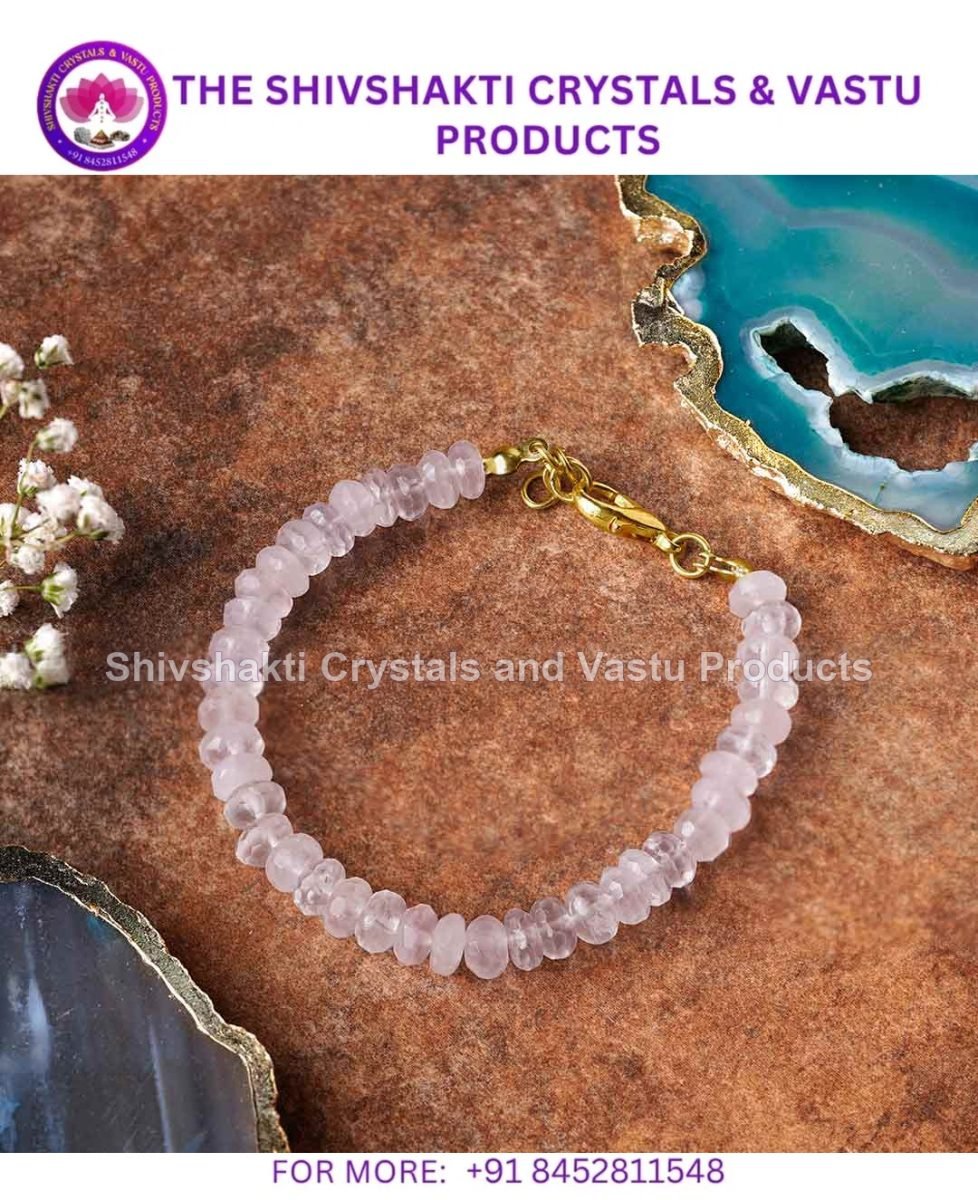 Rose Quartz Faceted Bati Beads Bracelet