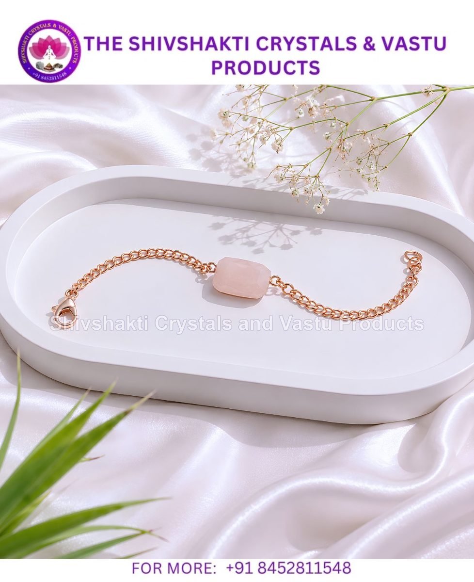 Rose Quartz Faceted Single Tumble Bracelet