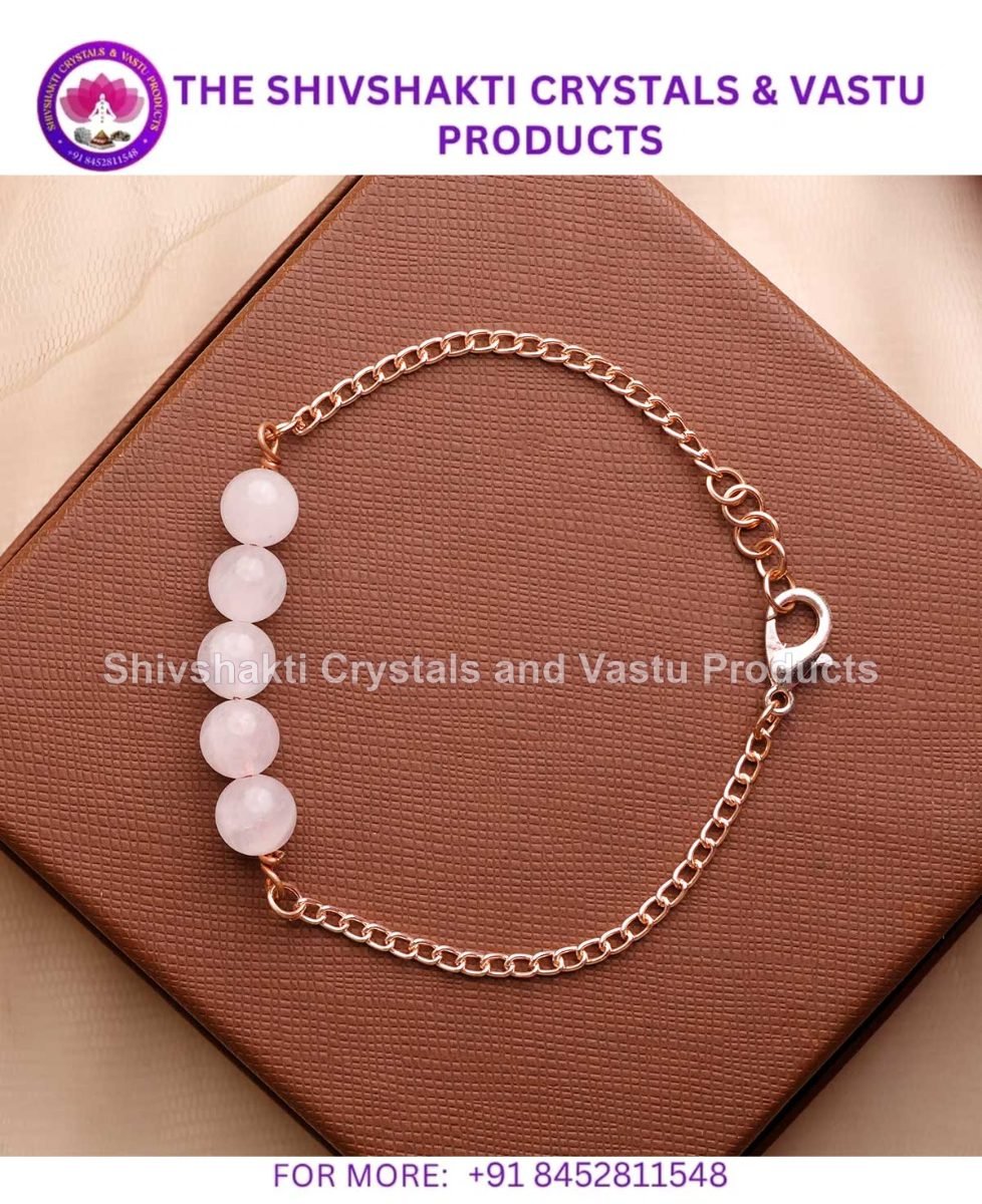 Rose Quartz Five Beads Bracelet
