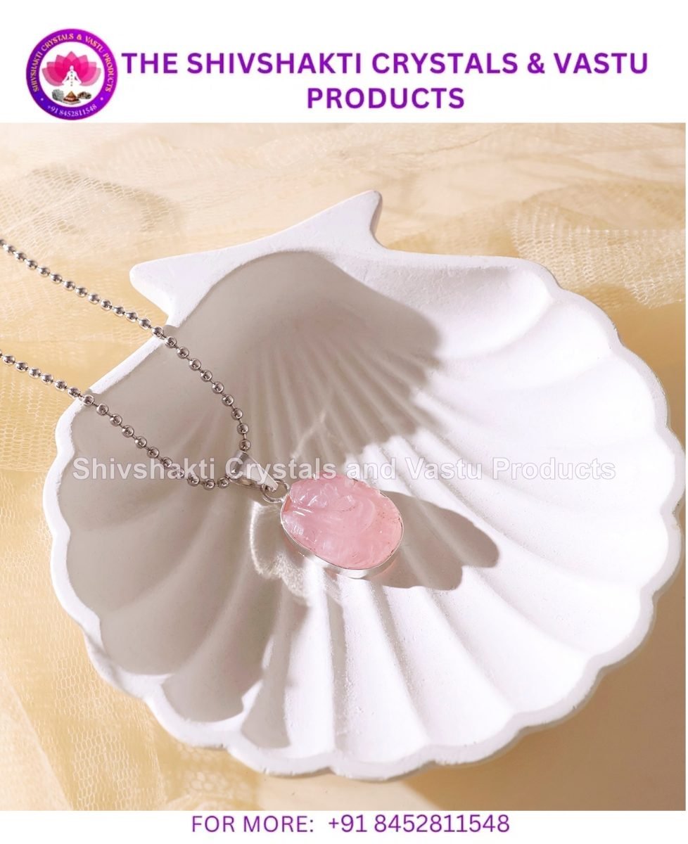 Rose Quartz Ganesha Pendant