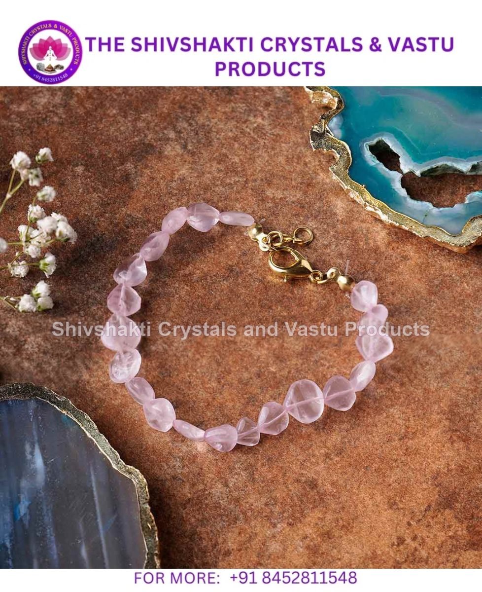Rose Quartz Heart Beads Bracelet