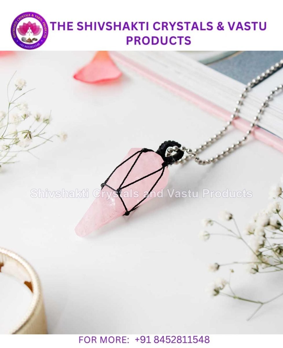 Rose Quartz Point Pendant Thread