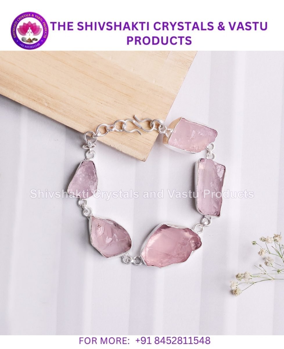 Rose Quartz Raw Bracelet