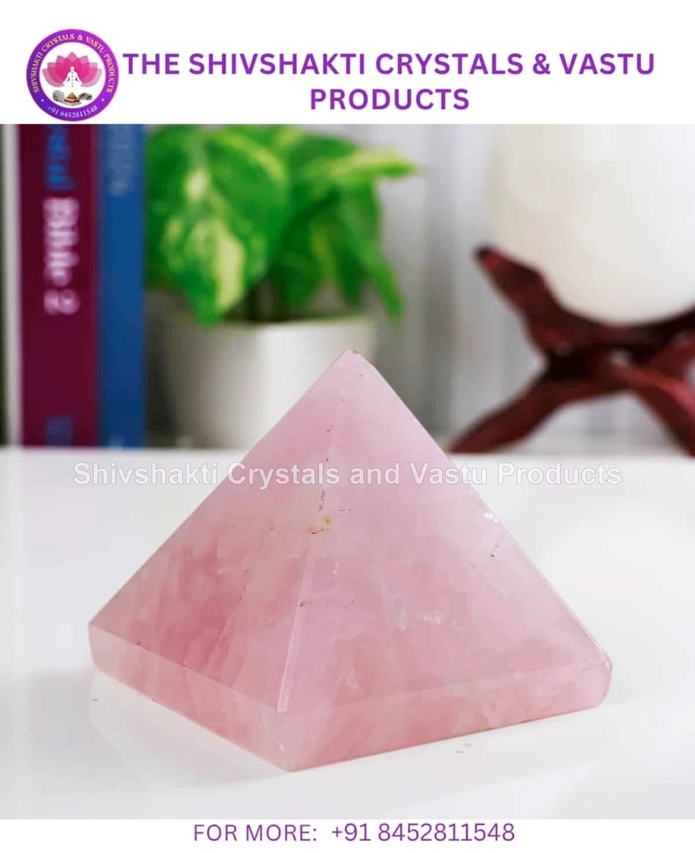 Rose Quartz Stone Pyramid