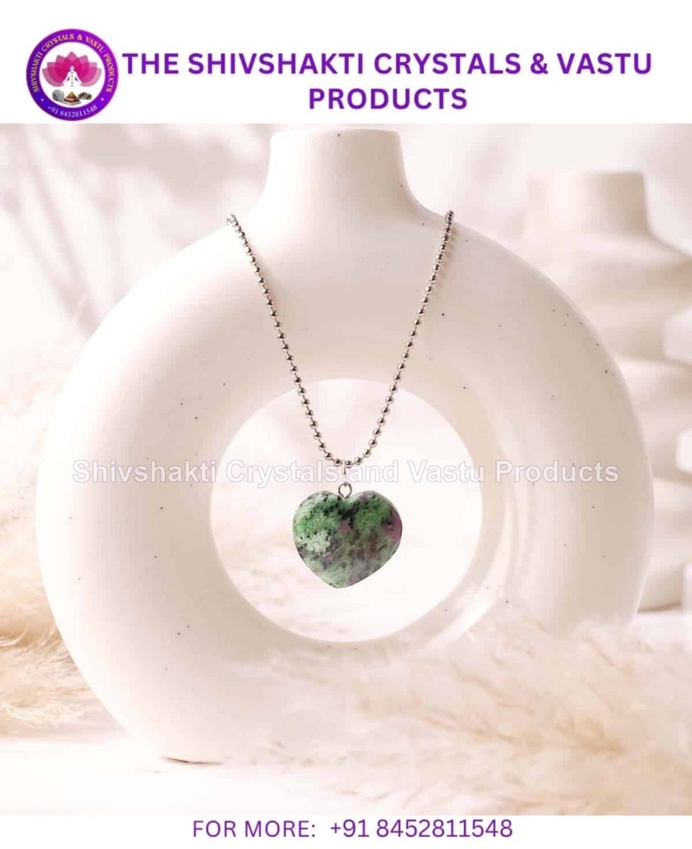 Ruby Zoisite Mini Heart Pendant