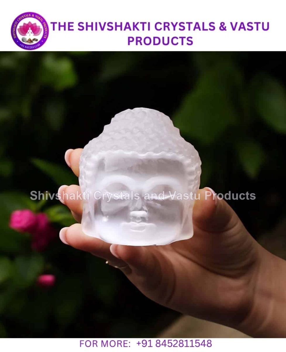 Selenite Buddha Head