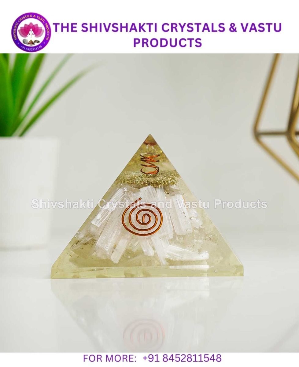 Selenite Orgone Pyramid